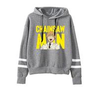 LKY STAR Sweat à Capuche Anime Chainsaw Man avec Graphique de Personnages, Pull Décontracté Unisexe