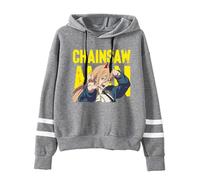 LKY STAR Sweat à Capuche Anime Chainsaw Man avec Graphique de Personnages, Pull Décontracté Unisexe