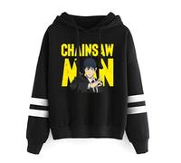 LKY STAR Sweat à Capuche Anime Chainsaw Man avec Graphique de Personnages, Pull Décontracté Unisexe