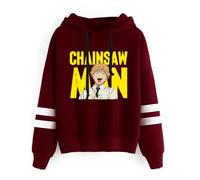 LKY STAR Sweat à Capuche Anime Chainsaw Man avec Graphique de Personnages, Pull Décontracté Unisexe