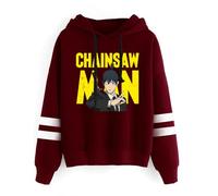 LKY STAR Sweat à Capuche Anime Chainsaw Man avec Graphique de Personnages, Pull Décontracté Unisexe