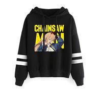 LKY STAR Sweat à Capuche Anime Chainsaw Man avec Graphique de Personnages, Pull Décontracté Unisexe