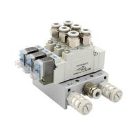 LKYAQJKGQ Électrovanne combinée SY5120, vanne de Commande de Cylindre à Commande électronique Unique SY5120-5LZD-01 SY5120-6LZD-01(9 Stations)