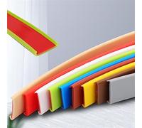 LKYJD 6m Forme de U Plan de Travail Bande de Garniture, Caoutchouc Souple TPE Placage Bois Couvre Chant pour Meubles pour Réparation et Restauration D’armoires(Beige-6m,U12mm)