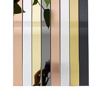 LKYJD Bande de moulage murale autocollante en acier inoxydable 201, finition miroir métallisée, garniture décorative pour porte, mur, miroir, meubles, armoire - 8 m x 4 cm