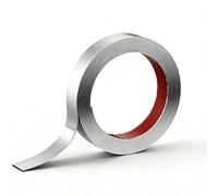 LKYJD Bande métallique en acier inoxydable autocollante de 5 m for décoration murale, miroir, cheminée et artisanat -argent brossé(15mm)