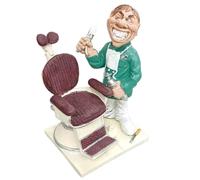 LKYLVEE Dentiste Vintage Classique effectuant l'extraction Figurine Dentaire Clinique Dentaire Comptoir Décor pour Dentiste Cadeaux,Marron,20cm