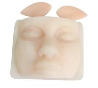 LKYLVEE Double Paupière Silicone Mannequin Tête Modèle De Formation Cosmétique Ophtalmique pour Les Infirmières Ou Les Etudiants Formation Pratique Médicale,Flesh,20cm