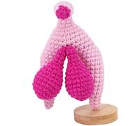 LKYLVEE Modèle de Clitoris, érection et utérus tricoté, modèle de Clitoris du système reproducteur Humain pour l'étude en Classe de Sciences,Rose,13cm