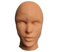 LKYLVEE Modèle de Massage Facial en Micro-Plastique Mannequin en Silicone de Formation Modèle de Visage Modèle de tête pour l'enseignement des Micro-Plastiques,Flesh,25c