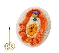 LKYLVEE Modèle de vulve tricoté, modèle Anatomique féminin de vulve gynécologique, pour l'éducation Scientifique et médicale,Orange,21CM