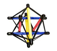 LKYLVEE Modèle Intégral de Tension - Modèle Corporel de Tension des Fascias Structurels - Modèle Anatomique de Réhabilitation Dynamique à Pôle Tricolore,Jaune,12cm