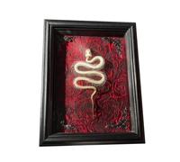 LKYLVEE Papillon encadré avec Squelette de Serpent - Spécimen d'insecte Gothique - Taxidermie, Objets de Collection, décoration Murale pour la Maison,B