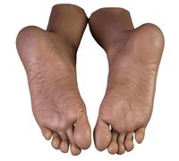 LKYLVEE Pieds de Mannequin Masculin en Silicone à Taille réelle avec Texture Claire de Type os et vaisseaux sanguins, Croquis Artistique de Chaussettes et de Sandales en Bijou.,Flesh,27cm