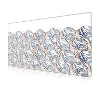 LL-COEUR Vague Gaming Tapis de Souris Large et Étendu 110x60x0,3cm XXL Pad de Bureau Clavier Mat avec Surface Lisse et Base en Caoutchouc Antidérapant XL
