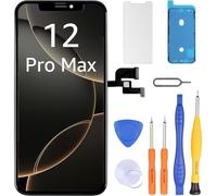 LL TRADER 20253 Écran de rechange pour iPhone 12 Pro Max LCD 6,7" FHD 3D, tactile, numériseur, cadre de montage et kit de réparation