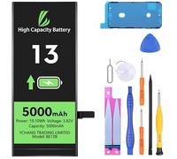 LL TRADER Batterie pour iPhone 13, 5000mAh avec Kits de Réparation | Batterie Haute Capacité Compatible Avec l'iPhone 13, A2482, A2631, A2634, A2635, A2633