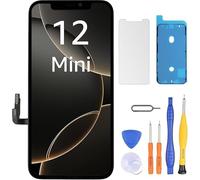 LL TRADER Écran de rechange pour iPhone 12 Mini LCD Retina 5,4" FHD écran tactile COF avec kits d'outils de réparation, ruban étanche, protecteur d'écran 2025 nouveau pour les États-Unis