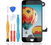 LL TRADER Ecran LCD pour iPhone 8 Écran de numériseur d'affichage avec kit de Remplacement de Réparation de Lentille en Verre + Caméra Frontale + Haut Parleur d'Écouteur + Outils Noir (4,7 Pouces)