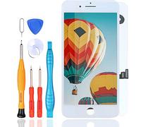 LL TRADER Ecran LCD pour iPhone 8 Plus Écran de Numériseur d'Affichage avec Kit de Remplacement de Réparation de Lentille en Verre + Caméra Frontale + Haut Parleur d'Écouteur + Outils Blanc 5,5 Pouces