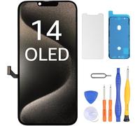 LL TRADER Écran OLED pour iPhone 14 6,1" Écran de rechange FHD Écran tactile 3D Touch Digitizer Cadre de montage et kits de réparation