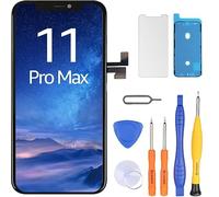 LL TRADER Écran pour iPhone 11 Pro Max 6,5'' LCD Remplacement Retina FHD Moniteur COF Tactile avec Kit de Réparation, Ruban Adhésif Étanche et Protecteur (Programmable Truetone)