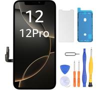 LL TRADER Écran pour iPhone 12/iPhone 12 Pro LCD 6,1" Écran de Rechange FHD Écran Tactile 3D Touch Digitizer Cadre Montage et Kits de réparation U01