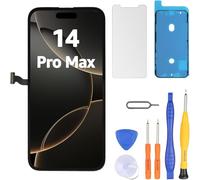 LL TRADER Écran pour iPhone 14 Pro Max LCD 6,7" Écran de Rechange FHD Écran Tactile 3D Touch Digitizer Cadre Montage et Kit de réparation U01