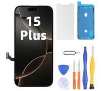 LL TRADER Écran pour iPhone 15 Plus LCD 6,7" Écran de Rechange FHD Écran Tactile 3D Touch Digitizer Cadre Montage et Kit de réparation U01