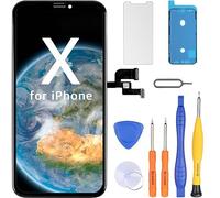 LL TRADER Écran pour iPhone X, FHD Tactile et 5.8" LCD Complet de Remplacement, Compatible avec iPhone 10 Display en Verre d'Assemblage de Numériseur + Outils de Réparation