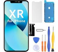 LL TRADER Écran pour iPhone XR LCD Remplacement d'écran 6,1'' FHD Tactile Digitizer iPhone XR Cadre Assemblage Réparation Outil avec Modèle A1984, A2105-A2108 (True Tone Programmable) 2024