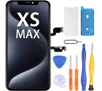 LL TRADER Écran pour iPhone XS MAX 6,5'' LCD Remplacement Retina FHD Moniteur COF Numériseur d'écran Tactile avec Kit de Réparation, Ruban Adhésif Étanche et Protecteur d'écran (Programmable Truetone)
