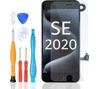 LL TRADER Écran tactile pour iPhone SE 2020 avec bouton Accueil, capteur de proximité, caméra frontale et haut-parleur, écran LCD avec écran tactile en verre noir