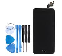 LL TRADER for iPhone 6 Plus Black LCD Display Touch Screen Digitizer Glass Lens Full Assembly Repair Replacement 5.5 inch with Small Parts (Including Home Button, Sensor Flex, Shield Plate) (Noir)