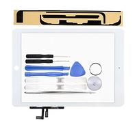 LL TRADER Kit de Remplacement pour Blanc iPad Air d'écran Tactile Inclus Vitre de Rechange; Ruban adhésif Autocollant; Bouton Home; suport caméra; Kit d'outillage spécifique