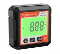 LL030 Détecteur d'angle numérique avec écran LCD, rapporteur et inclinomètre 4 x 90 degrés avec verrouillage des données et mesure relative pour des lectures précises