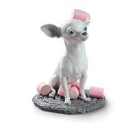 LLADRÓ Figurine Chien Chihuahua avec Marshmallows