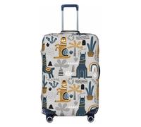 Llama and Cactus1 Housses de protection élastiques pour bagages de 45,7 à 81,3 cm, noir, XL