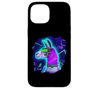 Llama Cyborg Robot Llama Cool Artistique Rétro Alpagas Coque pour iPhone 15