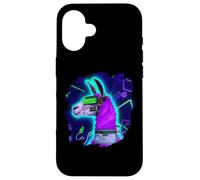 Llama Cyborg Robot Llama Cool Artistique Rétro Alpagas Coque pour iPhone 16