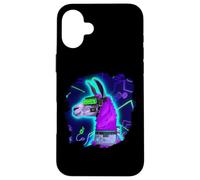 Llama Cyborg Robot Llama Cool Artistique Rétro Alpagas Coque pour iPhone 16 Plus