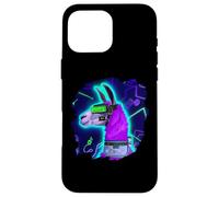 Llama Cyborg Robot Llama Cool Artistique Rétro Alpagas Coque pour iPhone 16 Pro Max