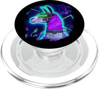 Llama Cyborg Robot Llama Cool Artistique Rétro Alpagas PopSockets PopGrip pour MagSafe