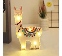 Llama Gitfs, Alpaga Connexion avec LED Ampoules Cadeaux Enfants Alpaga Lumières Décoration Murale pour Les Filles Chambre, Nuit