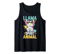 Llama is My Spirit Animal Colorful Artistic Painted Graphic Débardeur