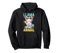 Llama is My Spirit Animal Colorful Artistic Painted Graphic Sweat à Capuche