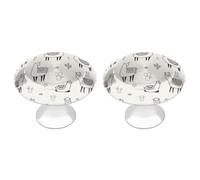 Llama Lot de 2 boutons décoratifs ronds en alpaga cactus pour armoire, tiroir, placard