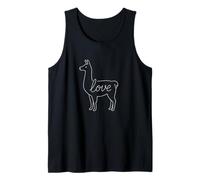 Llama Love Line Art Drôle Lama Alpaga Amoureux des animaux de la ferme Débardeur