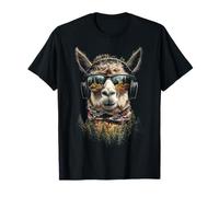 Llama Nature Animal Lover Graphic Music Casque Art Lama T-Shirt