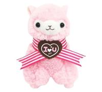 Llama Sweet Heart Alpaga 18" Peluche Rose